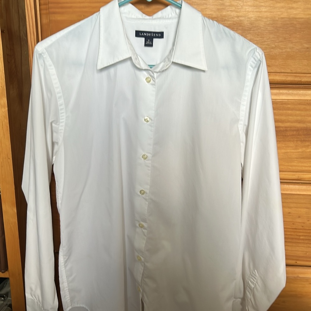 Lands' End Classic Women’s White Shirt